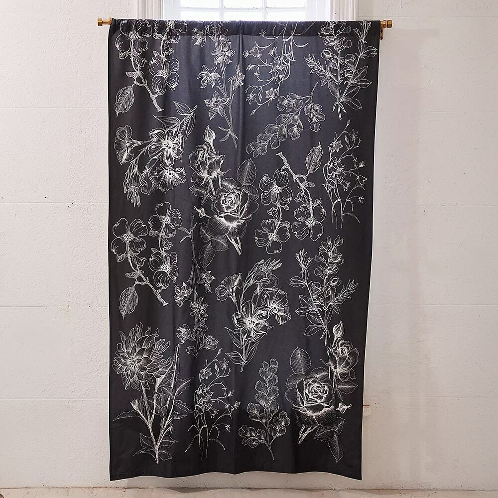 Urban Outfitters Makenna Etched Floral Blackout Window Curtain